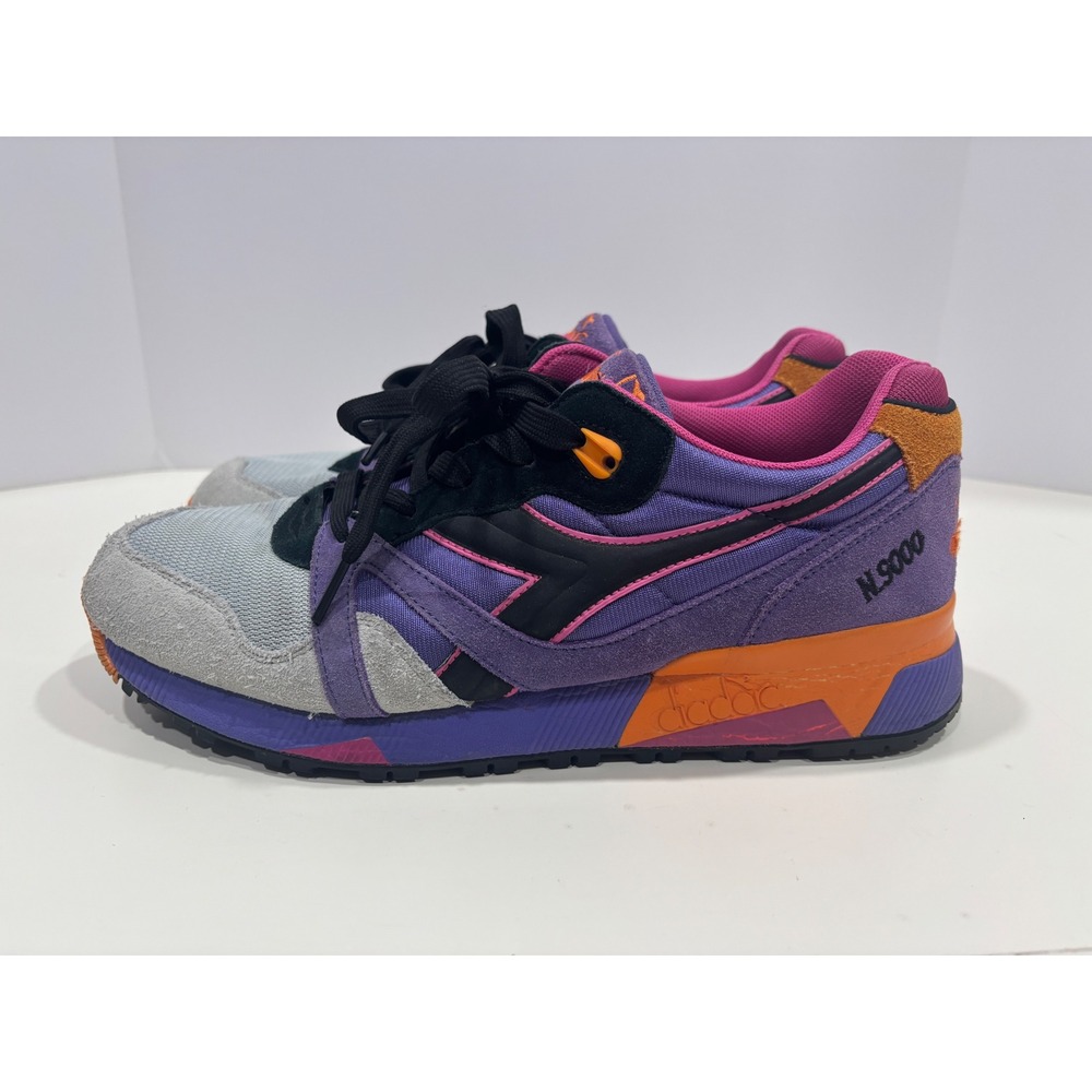 Diadora N9000 Mens Size 11 Purple Orange Grey Suede Sneakers 501.160827-55246